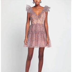 DX Collection Made in Italy Pink Flutter Sleeve Mini Dress
